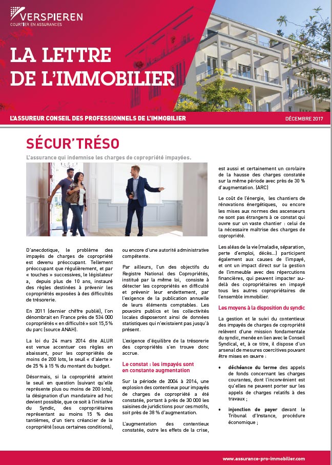 La lettre des professionnels de l'imobilier - Verspieren