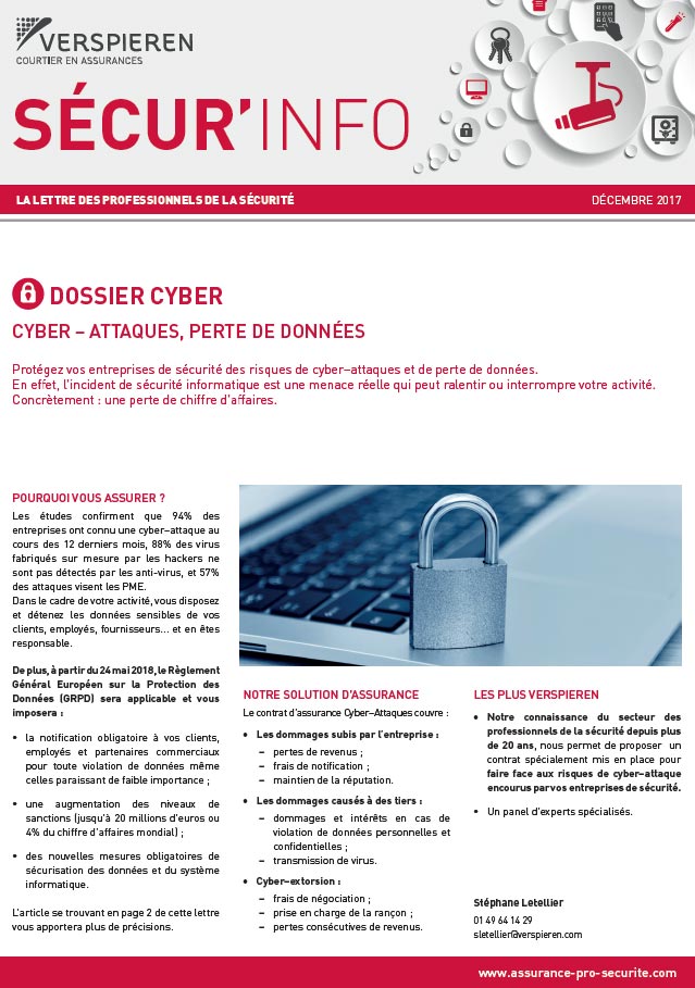 Sécur'info, la lettre des professionnels de la sécurité