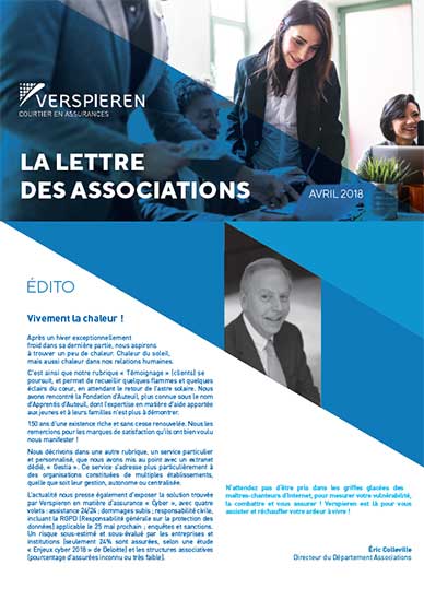 Lettre des Associations avril 2018