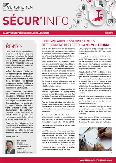 Secur'Info La lettre des professionnels de la sécurité mai 2018
