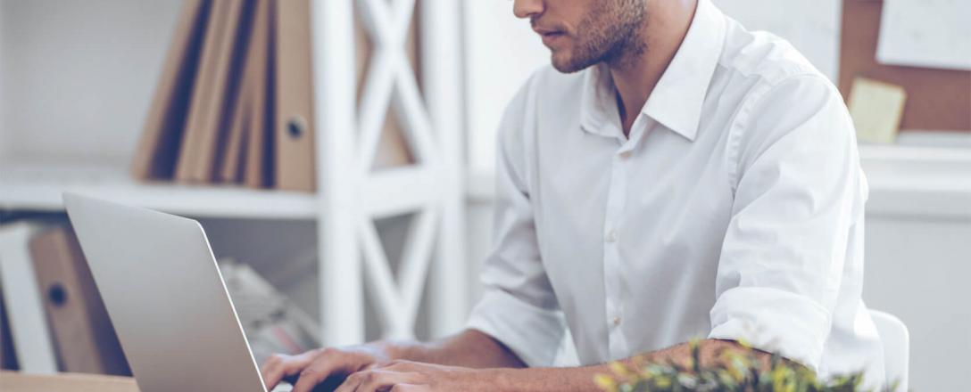 a man on his laptop