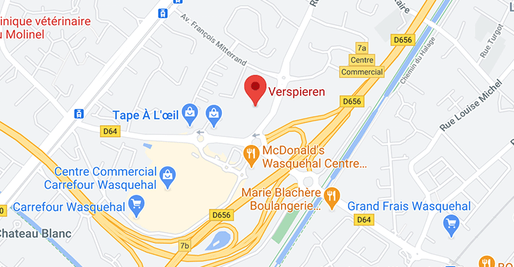 plan accès Verspieren Lille-Wasquehal