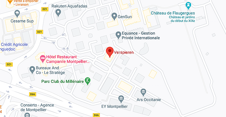 plan accès Verspieren Montpellier