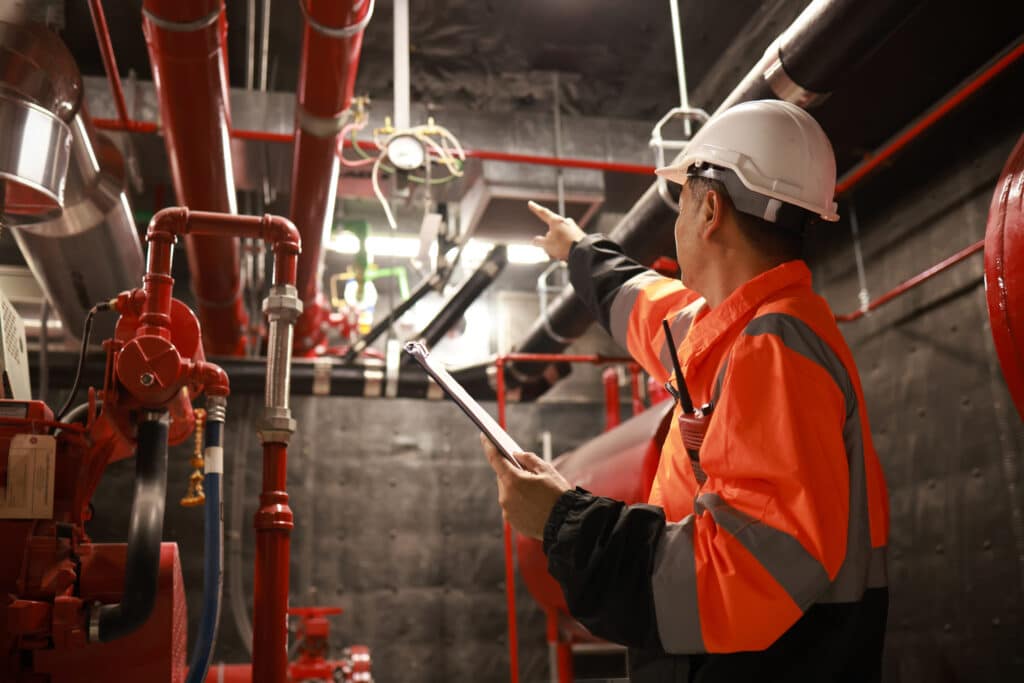 Inspection technique d'une installation industrielle dans le cadre d'une démarche visant à anticiper les risques et renforcer la prévention en entreprise.