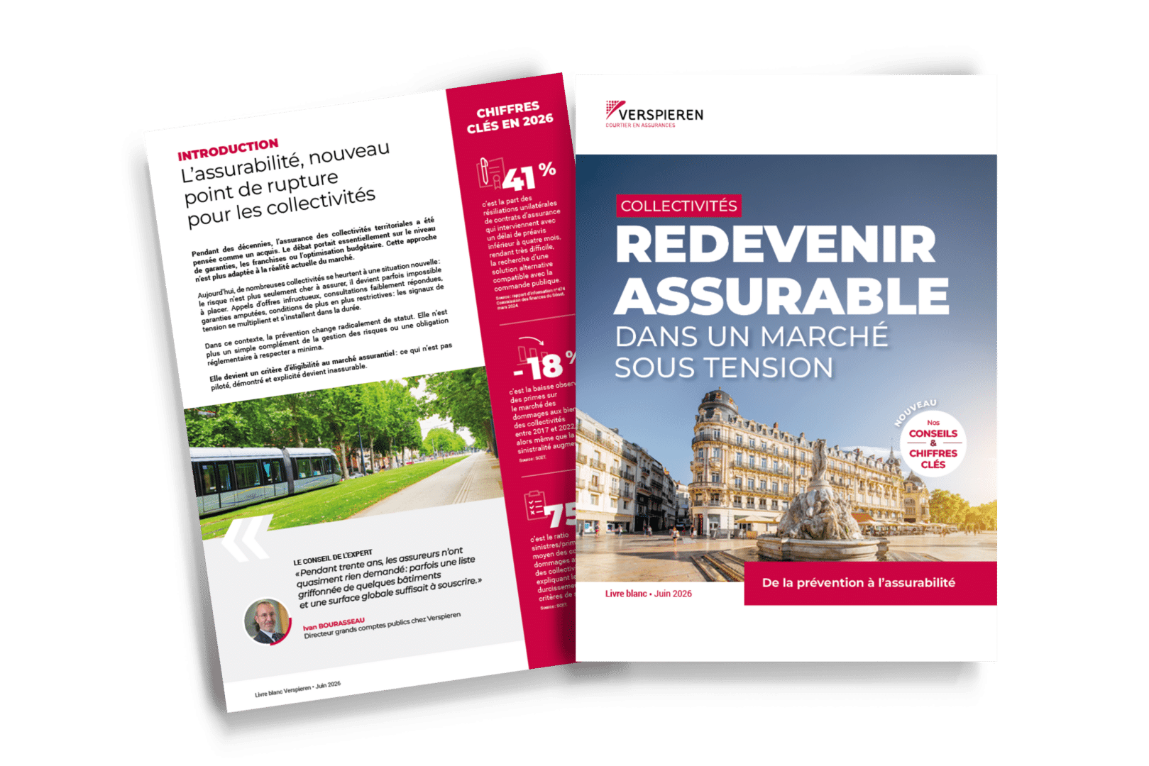 Couverture du livre blanc Verspieren sur l’assurabilité des collectivités dans un marché sous tension